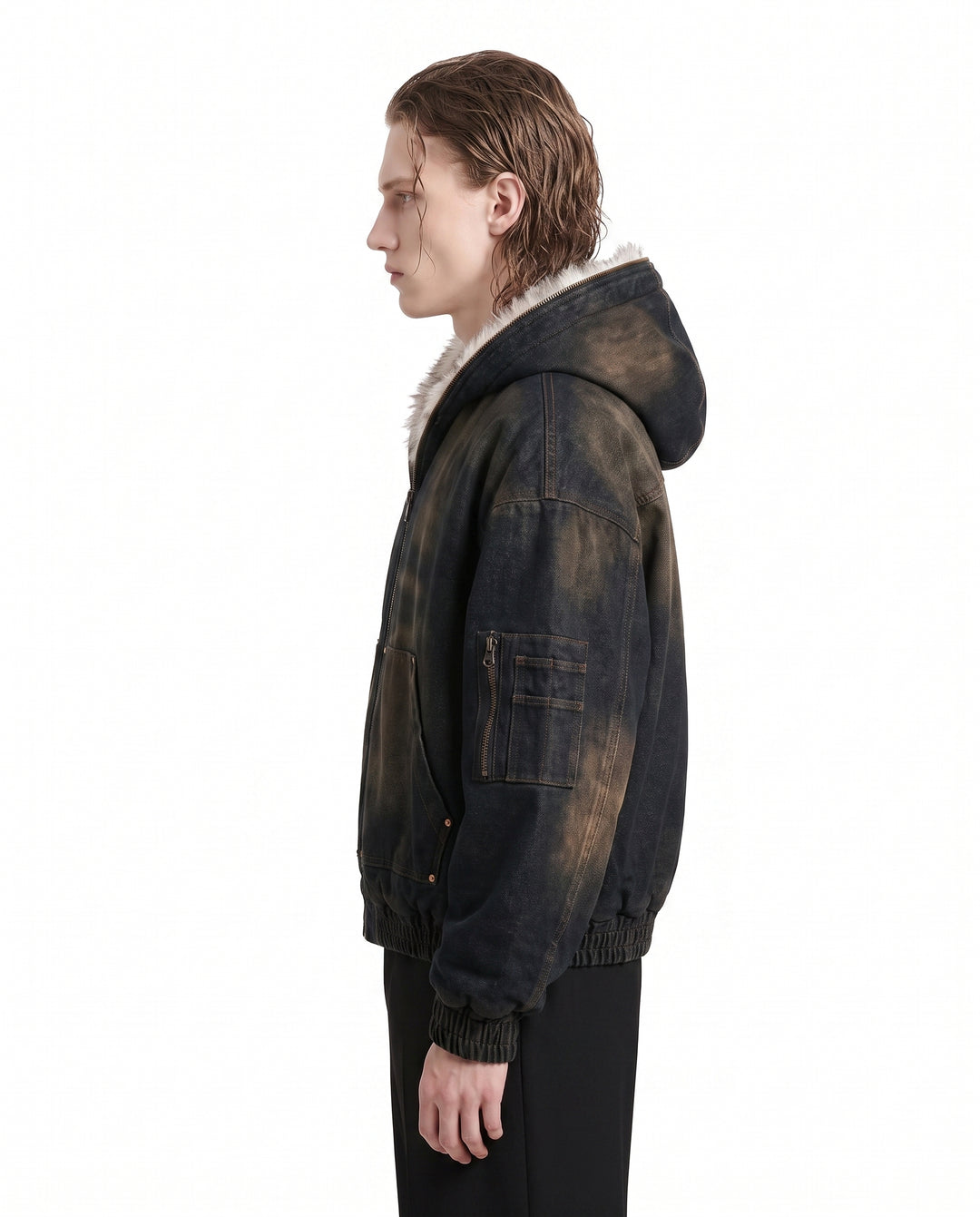 Fur Hooded Jacket na3065