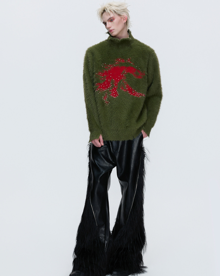 【ArguE CulturE】Crimson Howl Fur Jacket na2285