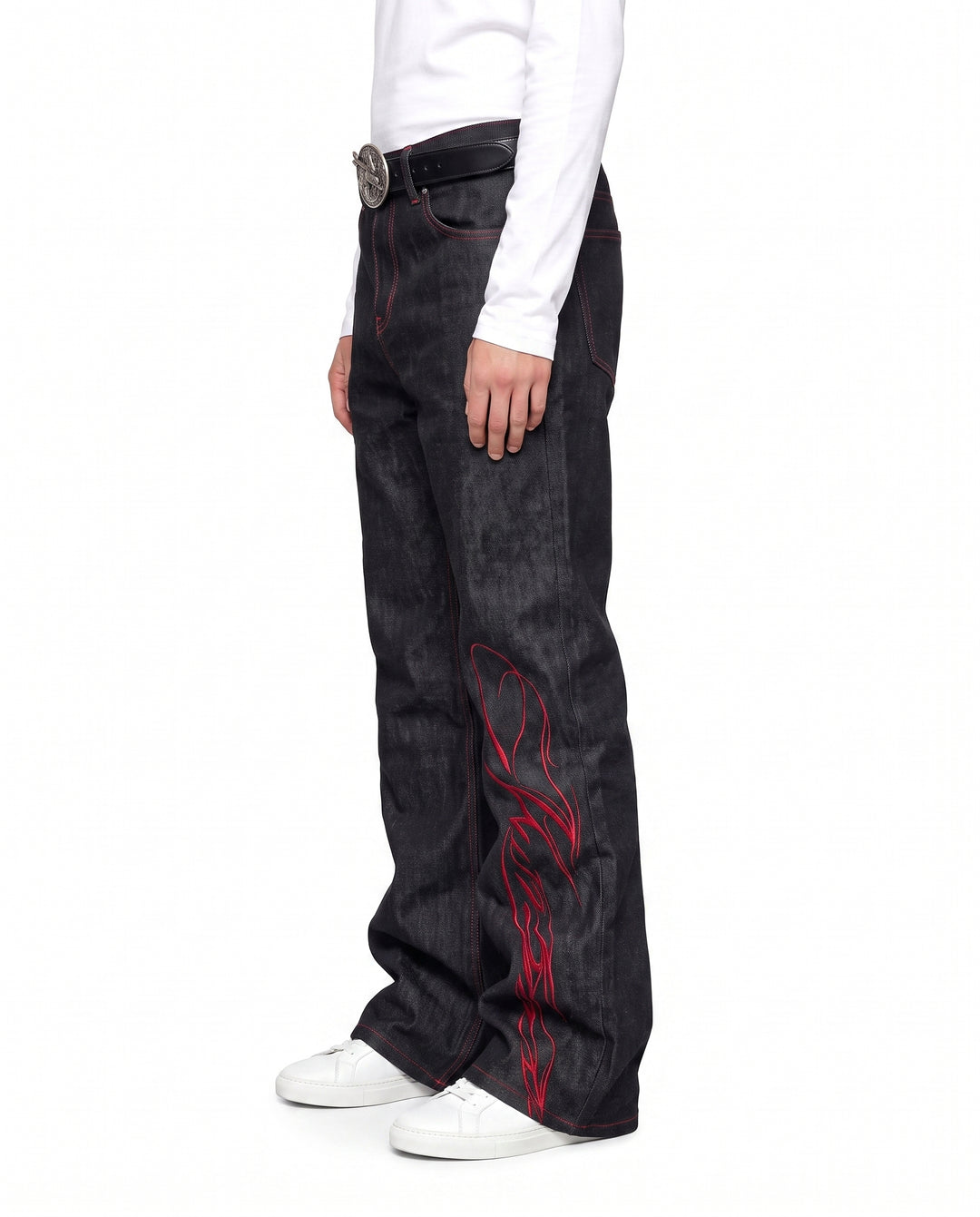 Flared Denim Pants na2965