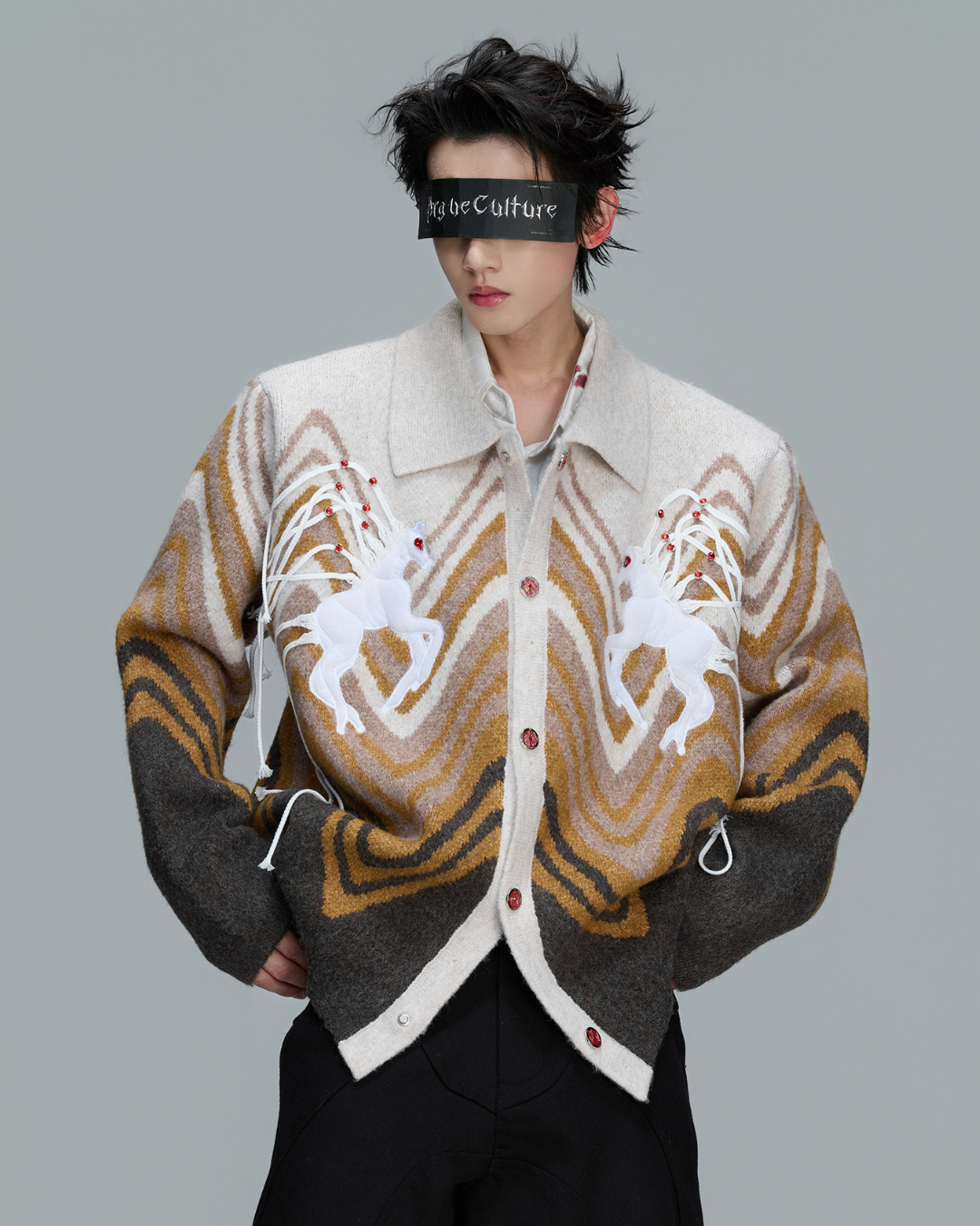 【ArguE CulturE】MYTHIC UNICORN KNIT JACKET na2288