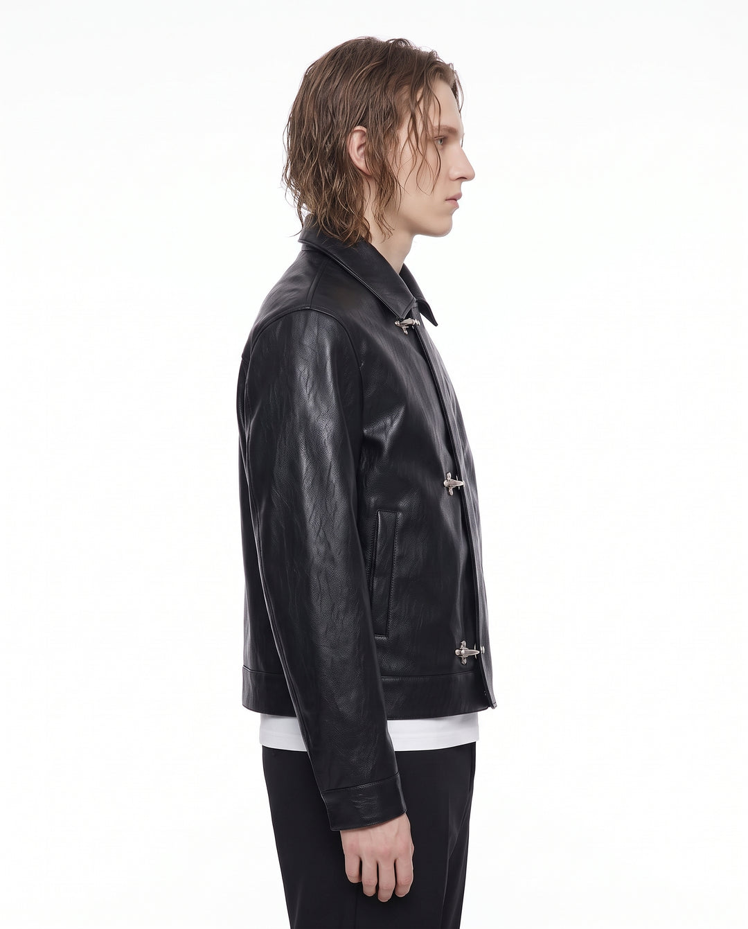 Buckle Leather Jacket na3194