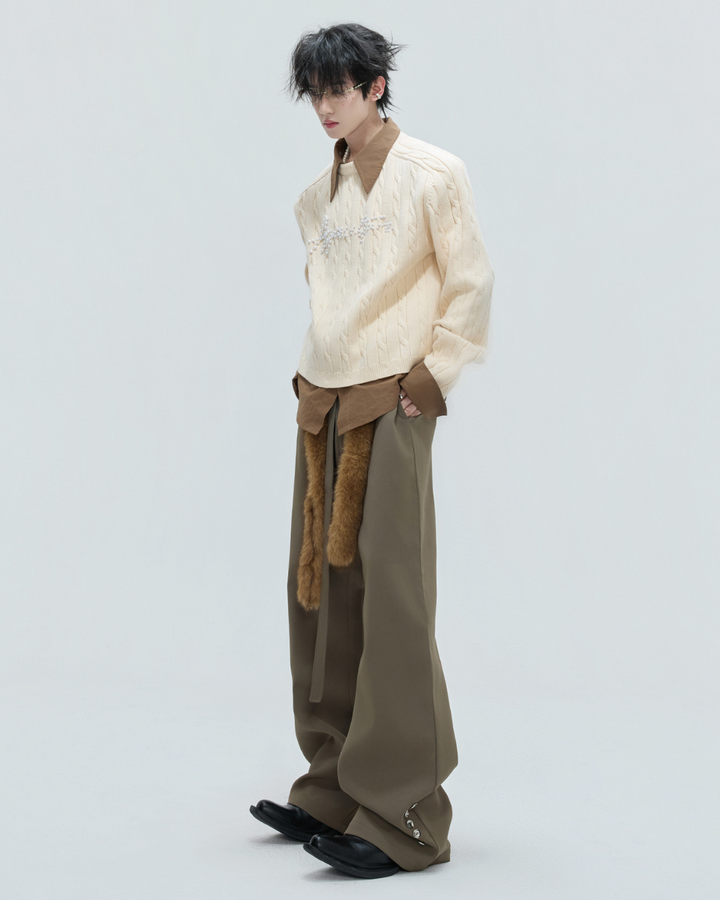 [ArguE CulturE]Pearl Logo Knit Sweater na2267