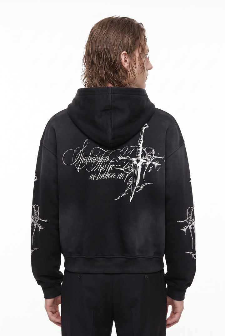 Graphic Zip Hoodie na2879