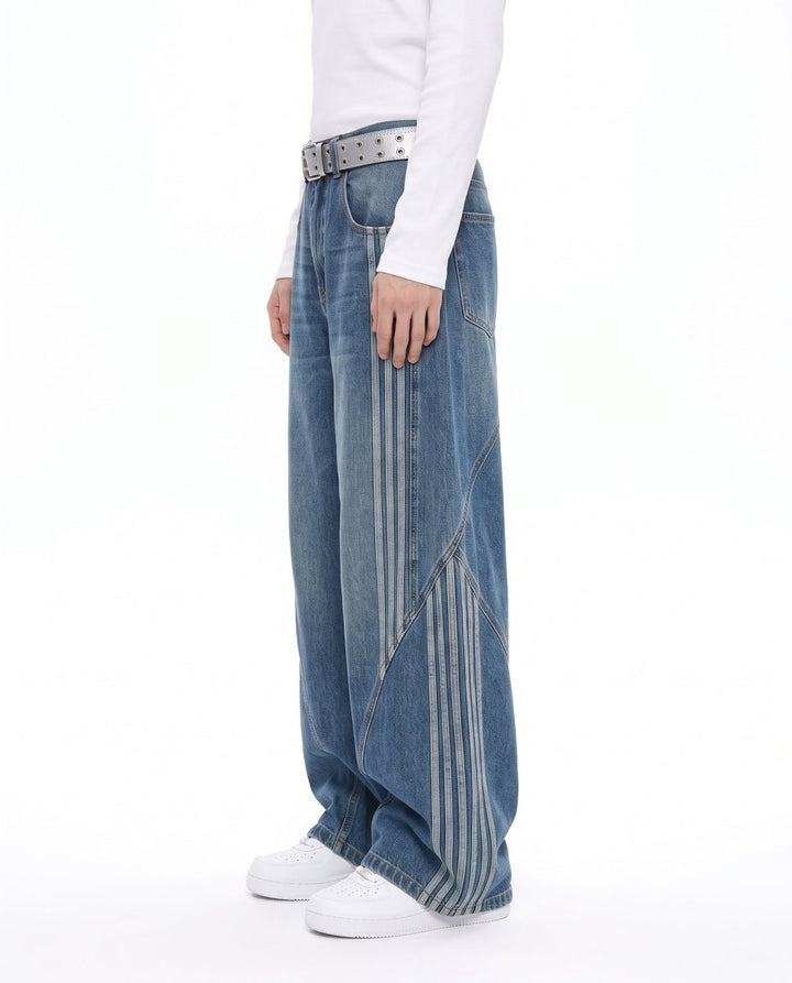 Striped Baggy Jeans na3227