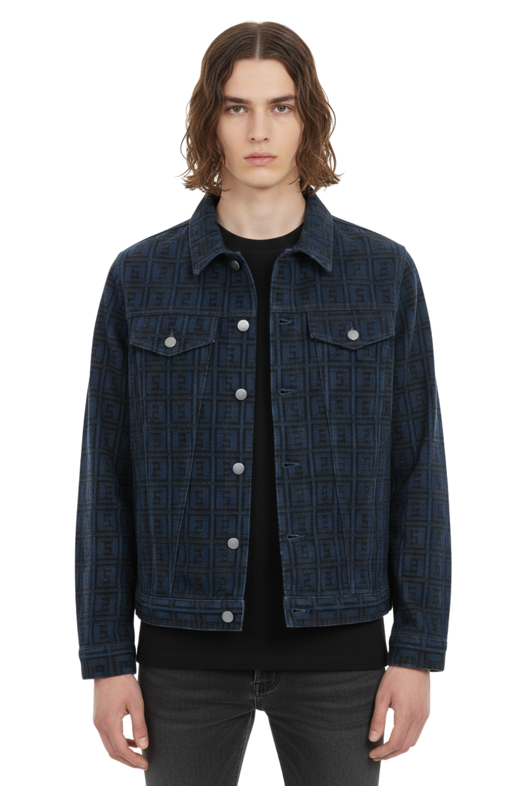 Embossed Monogram Denim Jacket  na2399