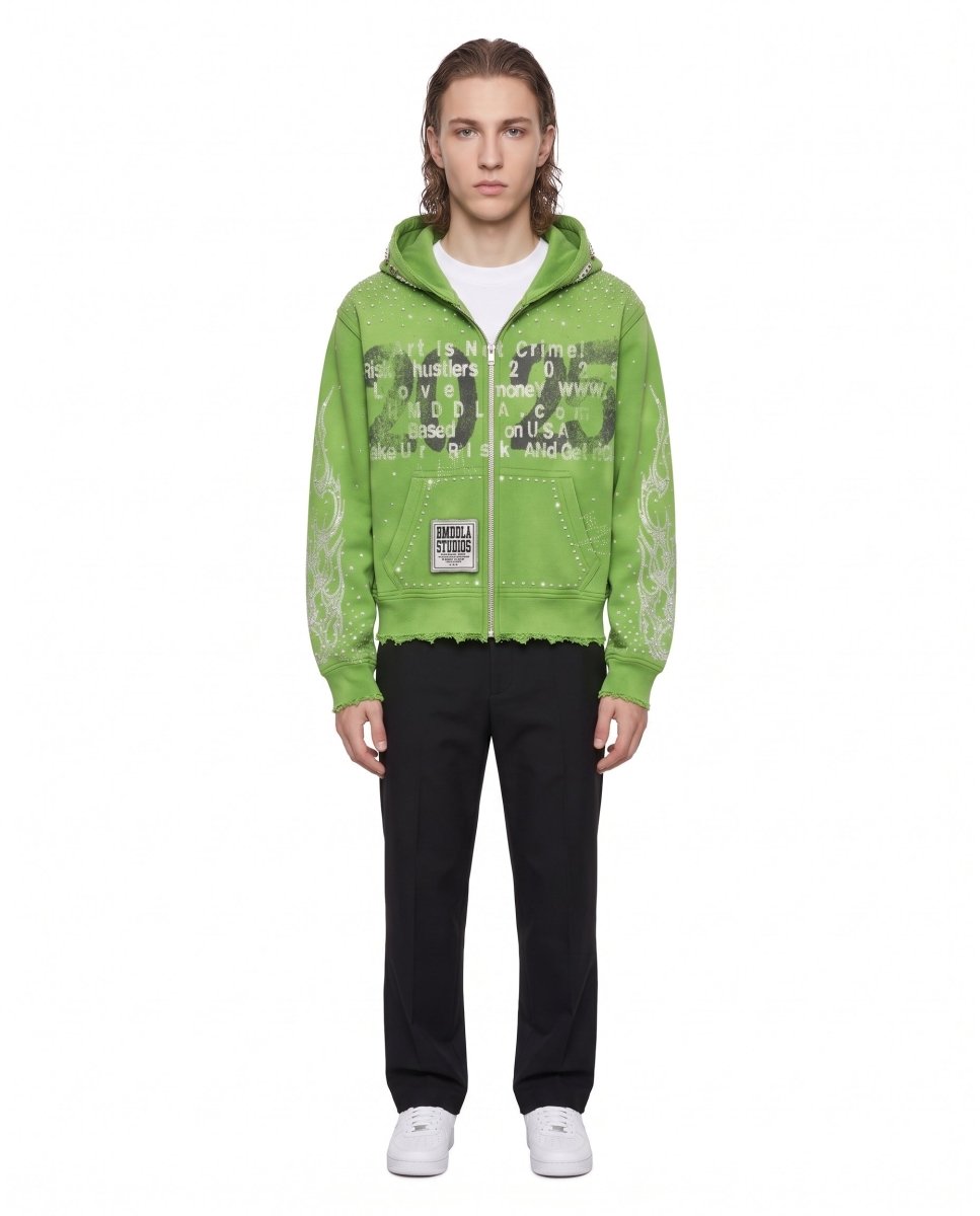 Studded Zip Hoodie na3228