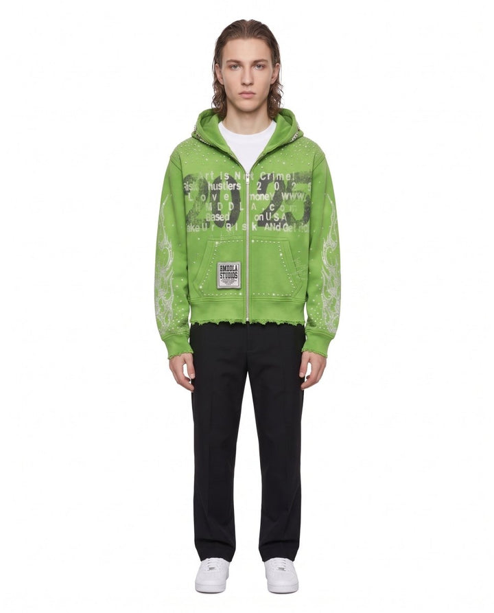 Studded Zip Hoodie na3228