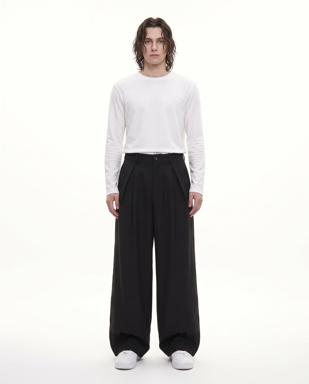 Embroidered Wide Pants na3205