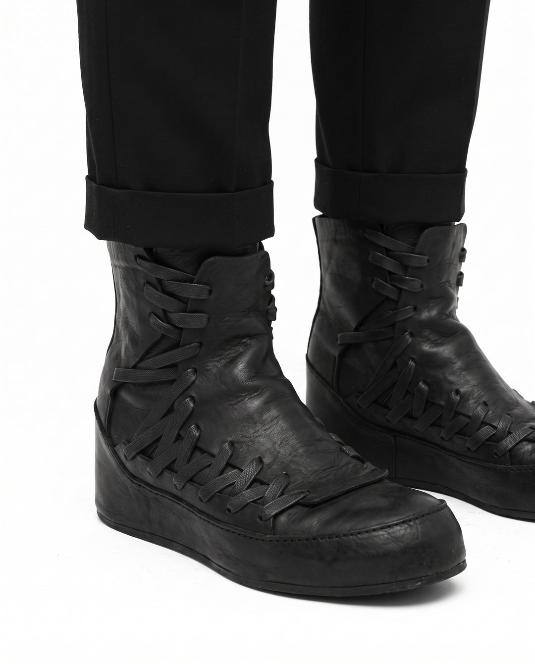 Leather Lace-up Boots na2964