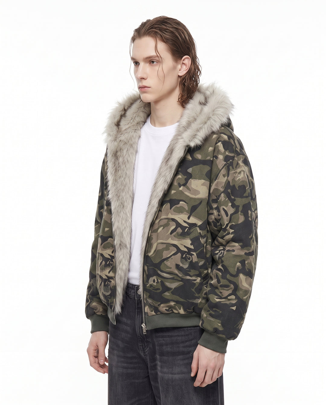 Camo Fur Jacket na3069