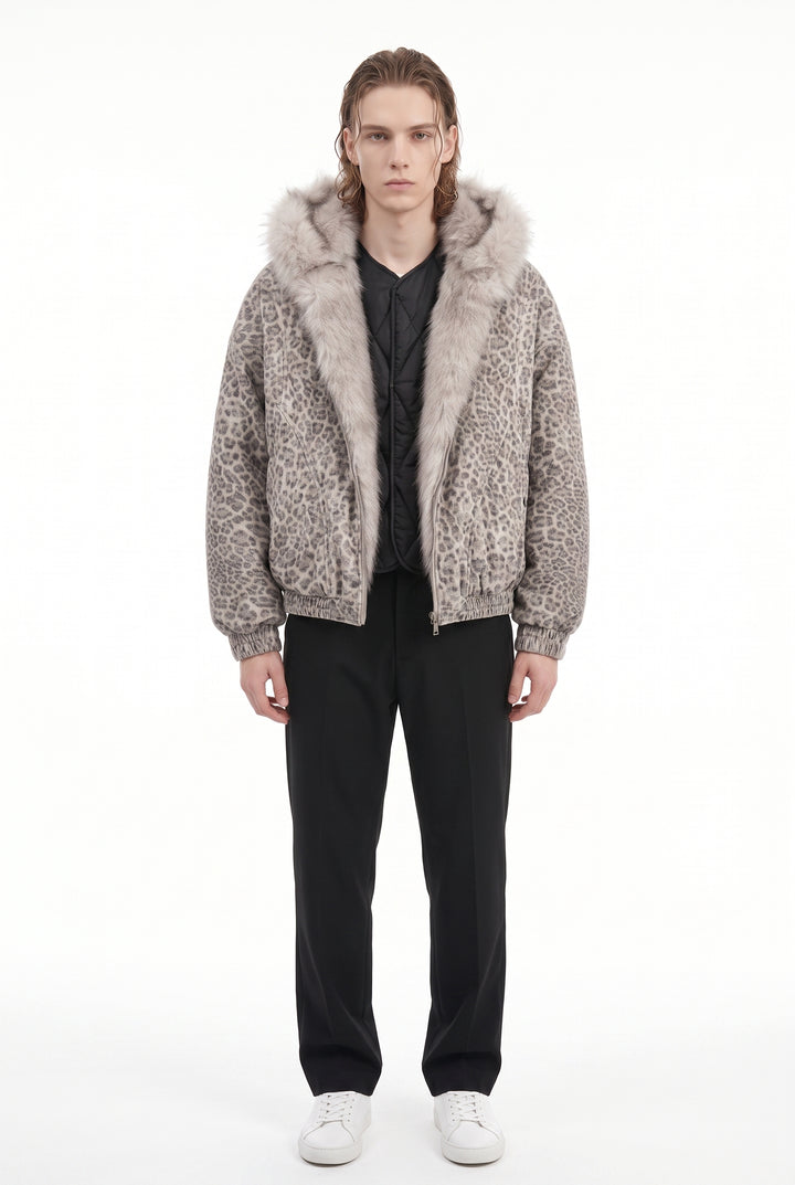 Leopard Fur Jacket na2818