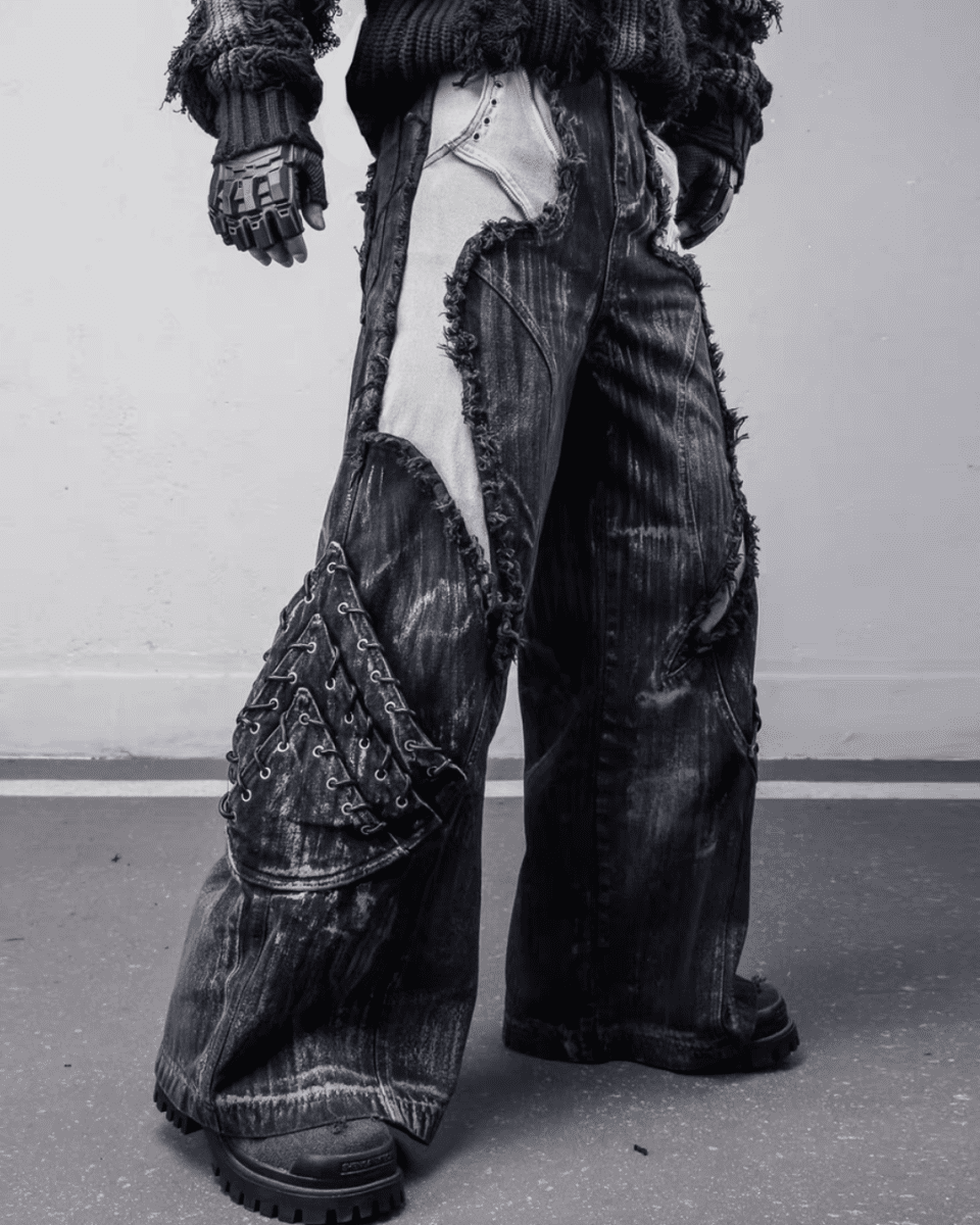 VOID LACE CARGO PANTS na2311