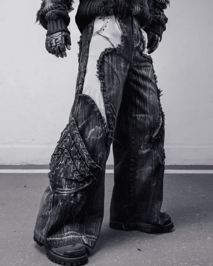 VOID LACE CARGO PANTS na2311