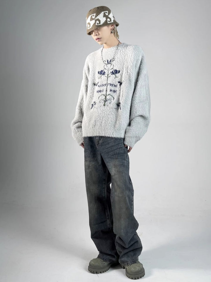 [ASHDARK] Mohair Neck Sweater na1739