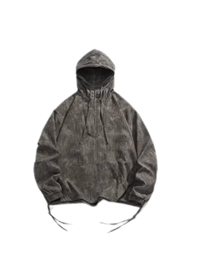 [MRNEARLY] high street half-zipper hooded na1508