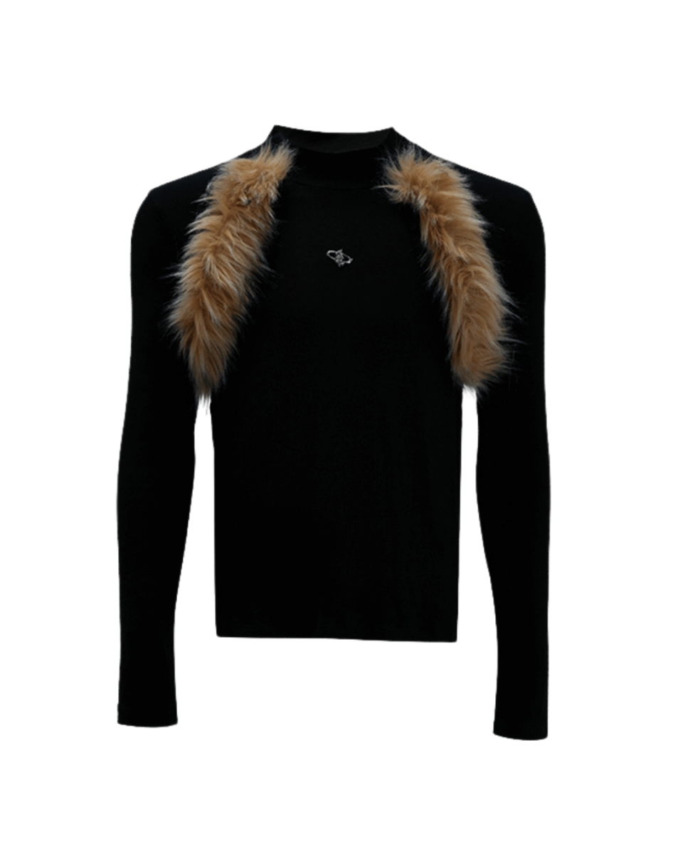 [ArguE CulturE] Golden Fang Fur Knit na2253