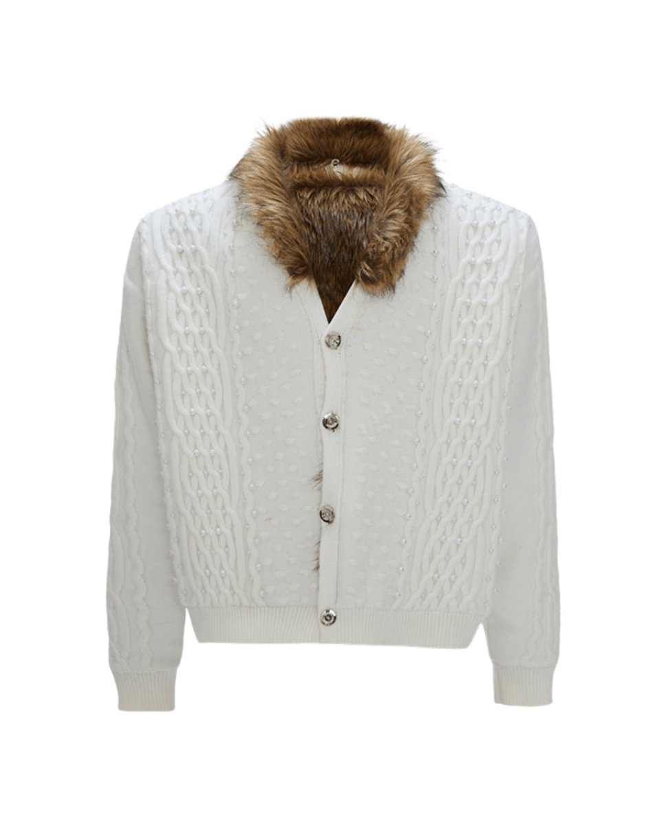 [ArguE CulturE] Royal Fang Fur Knit Coat na2254