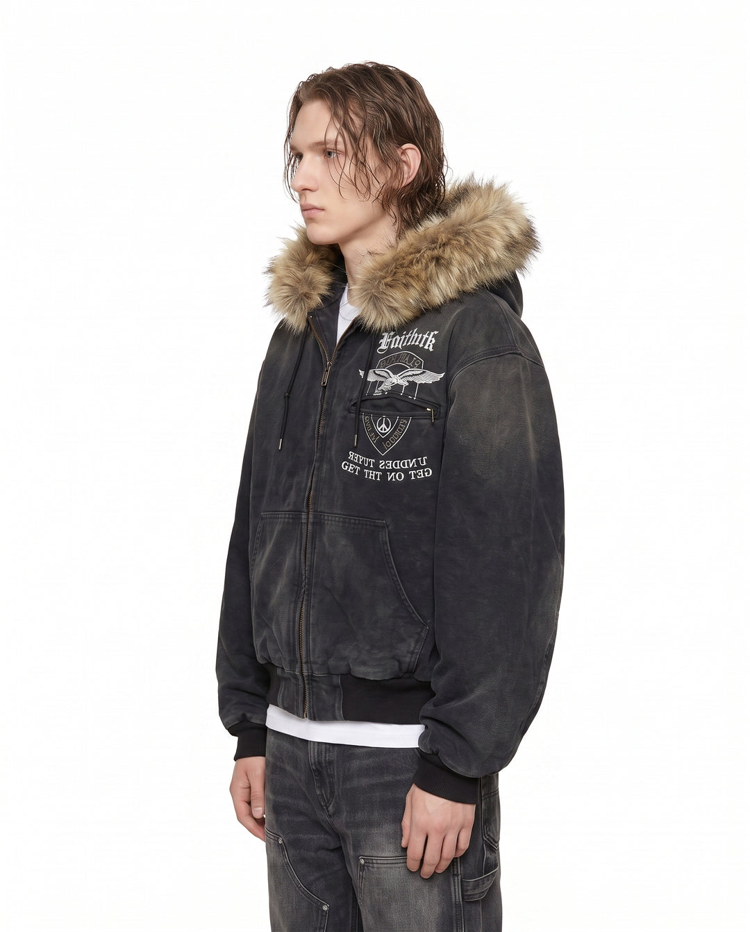 Fur Hooded Jacket na2956