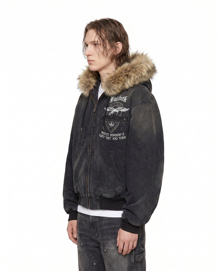 Fur Hooded Jacket na2956