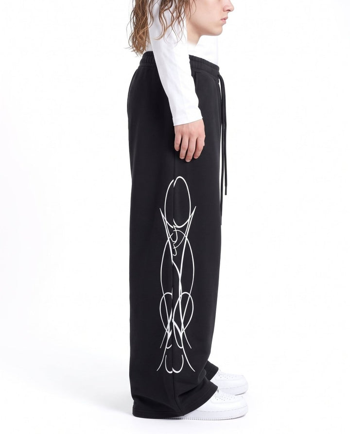 Joggingbroek met grafische print na3147
