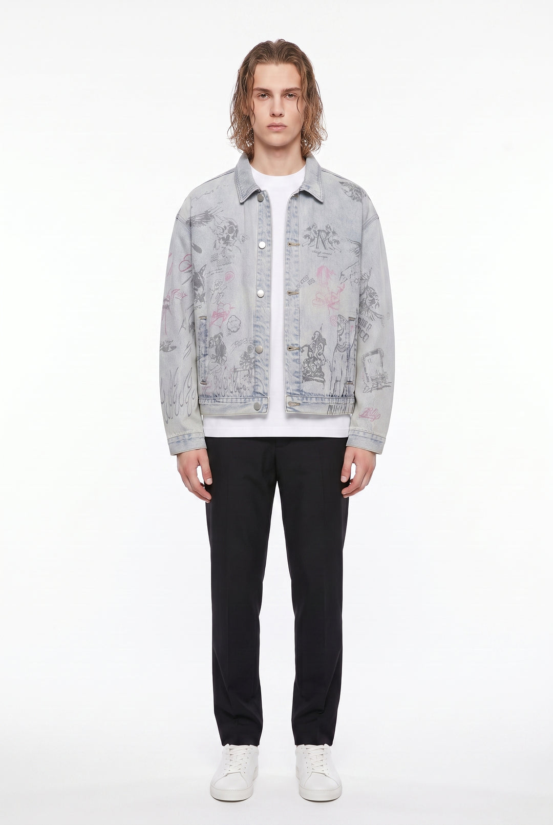 Graphic Denim Jacket na2806