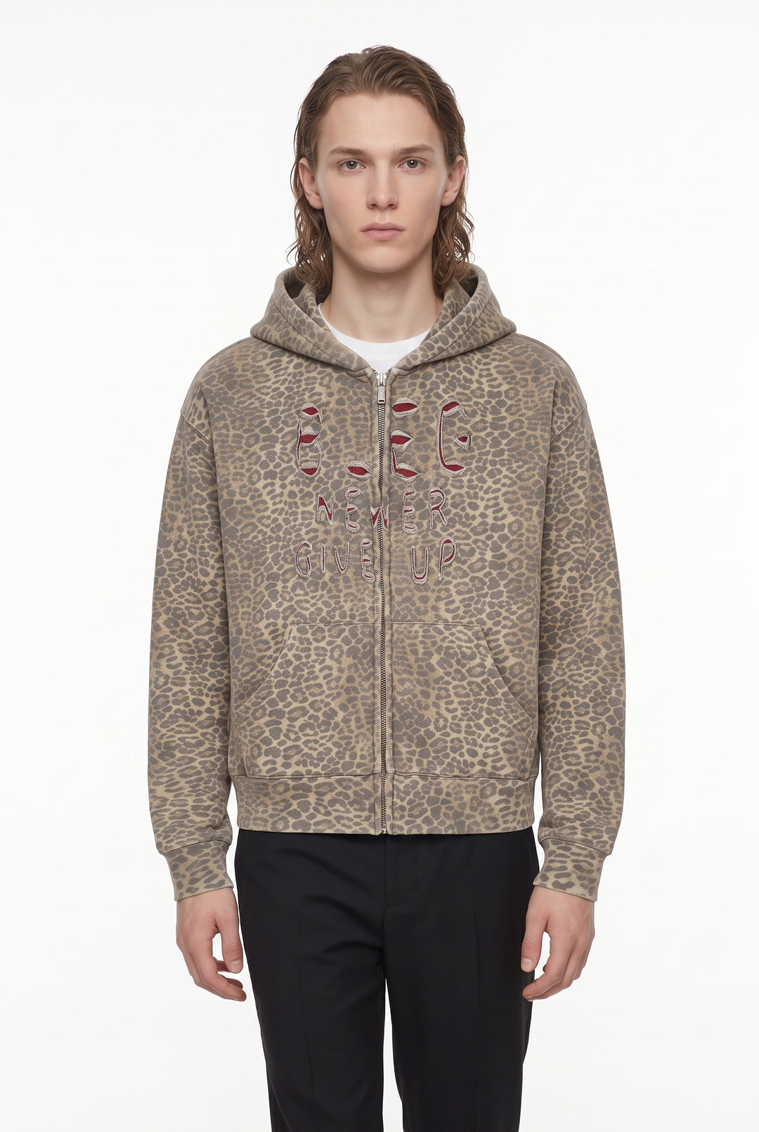 Leopard Zip Hoodie na2821