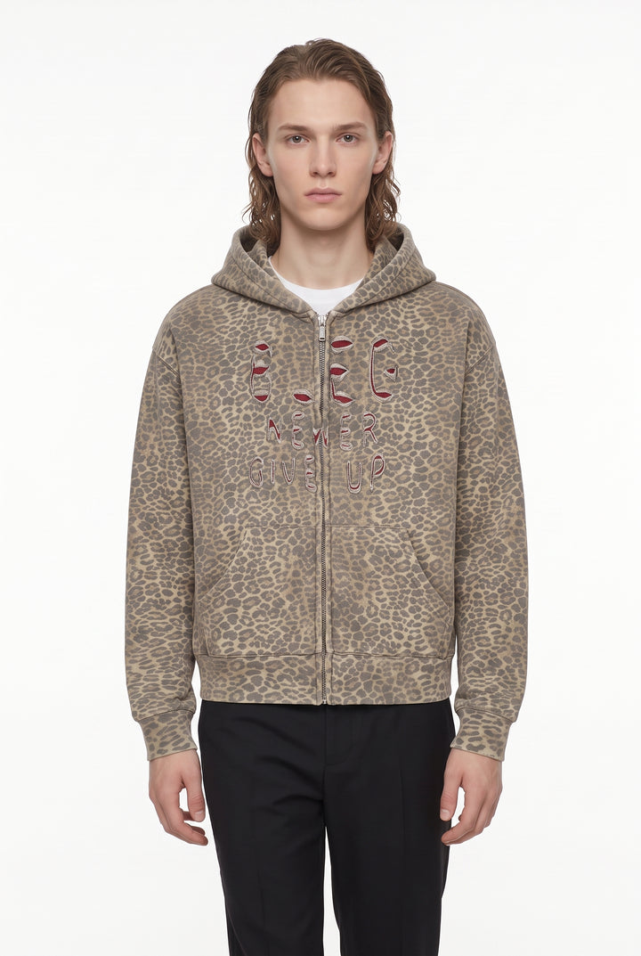 Leopard Zip Hoodie na2821