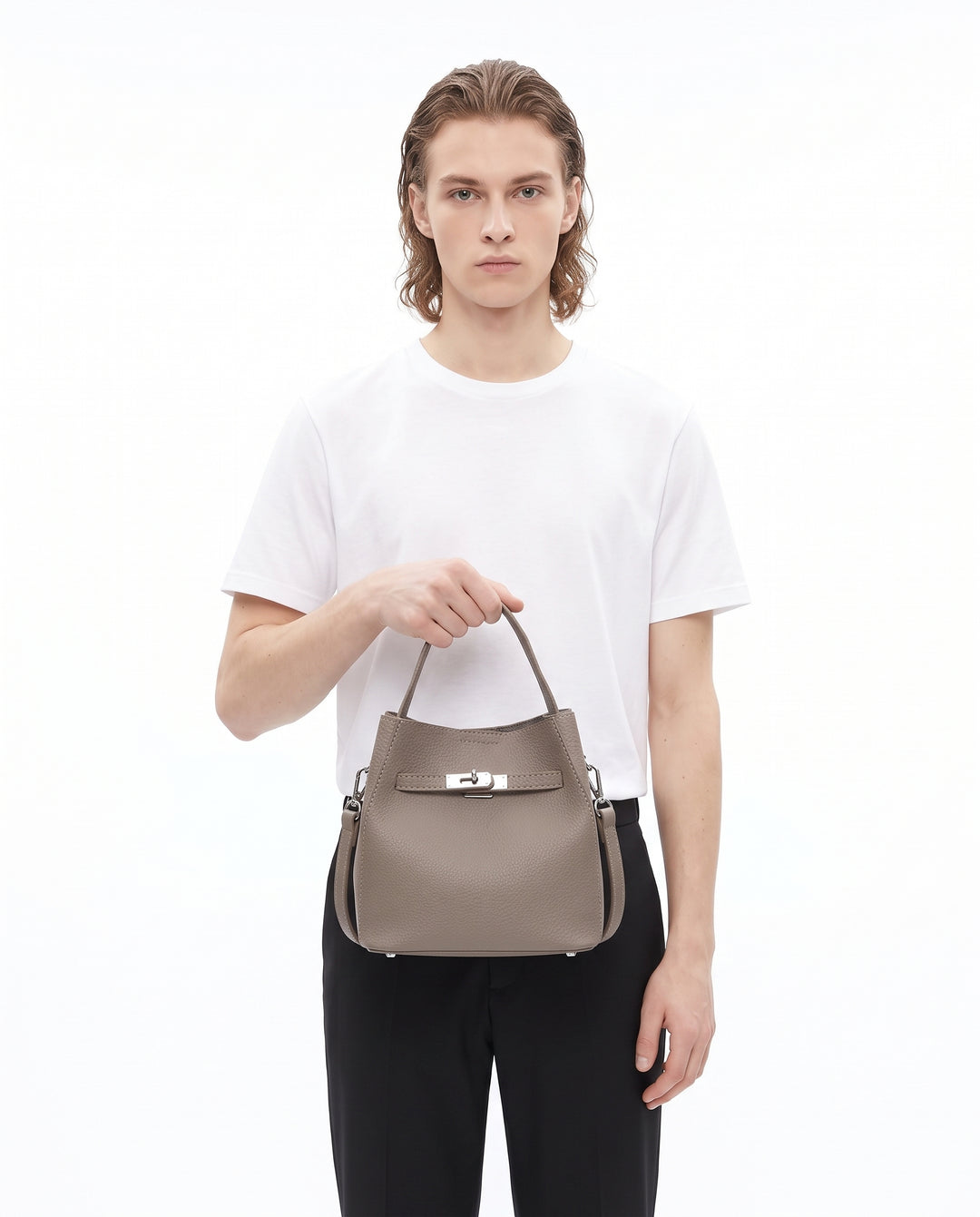 Leather Bucket Bag na3207