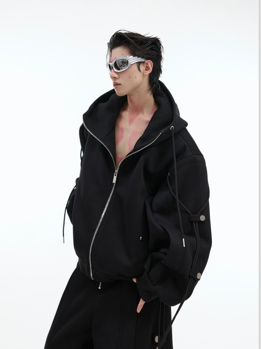 [CultureE] loose hooded sweater Jacket + Bottoms na1459 