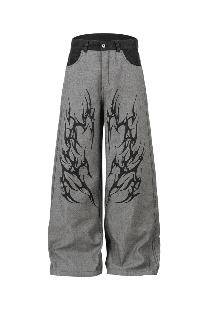 Tribal Ink Loose Jeans na2465