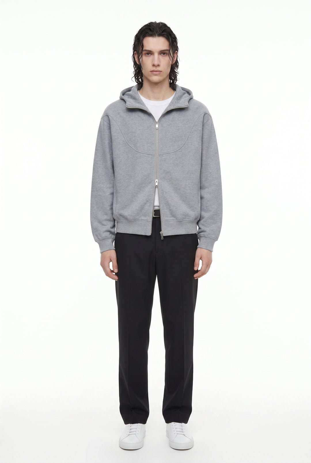 Gray Zip Hoodie na2824
