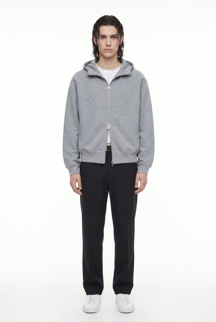 Gray Zip Hoodie na2824