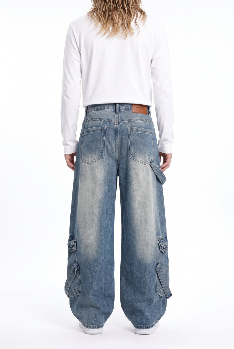 Bleached Cargo Jeans na2853