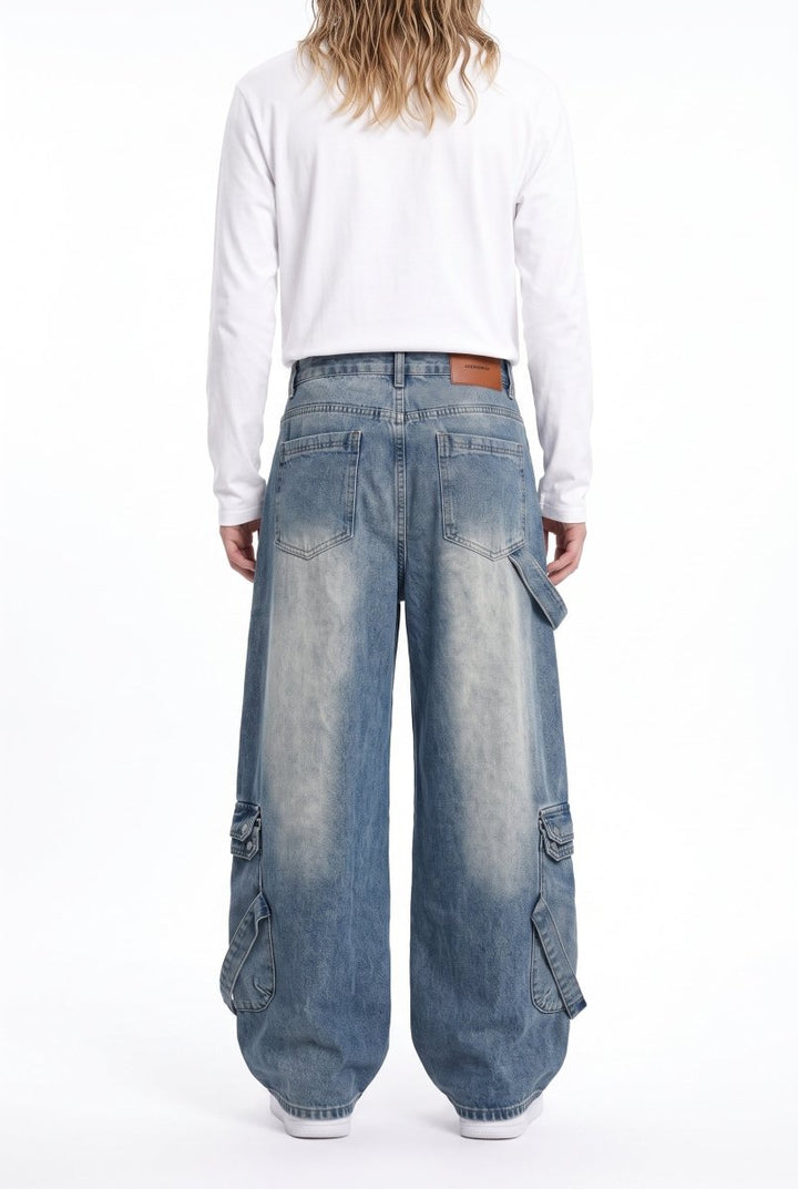 Bleached Cargo Jeans na2853