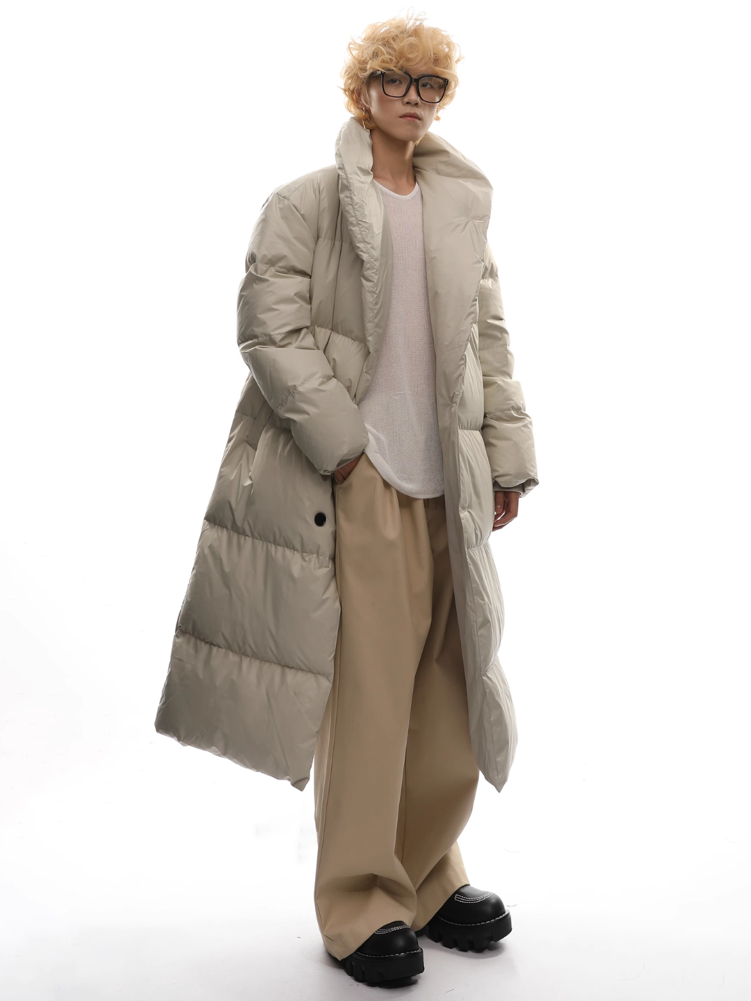 【FUTUREBOY】knee-length down jacket  na1716