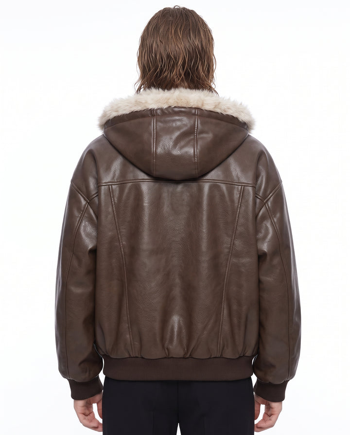 Fur Leather Jacket na3068
