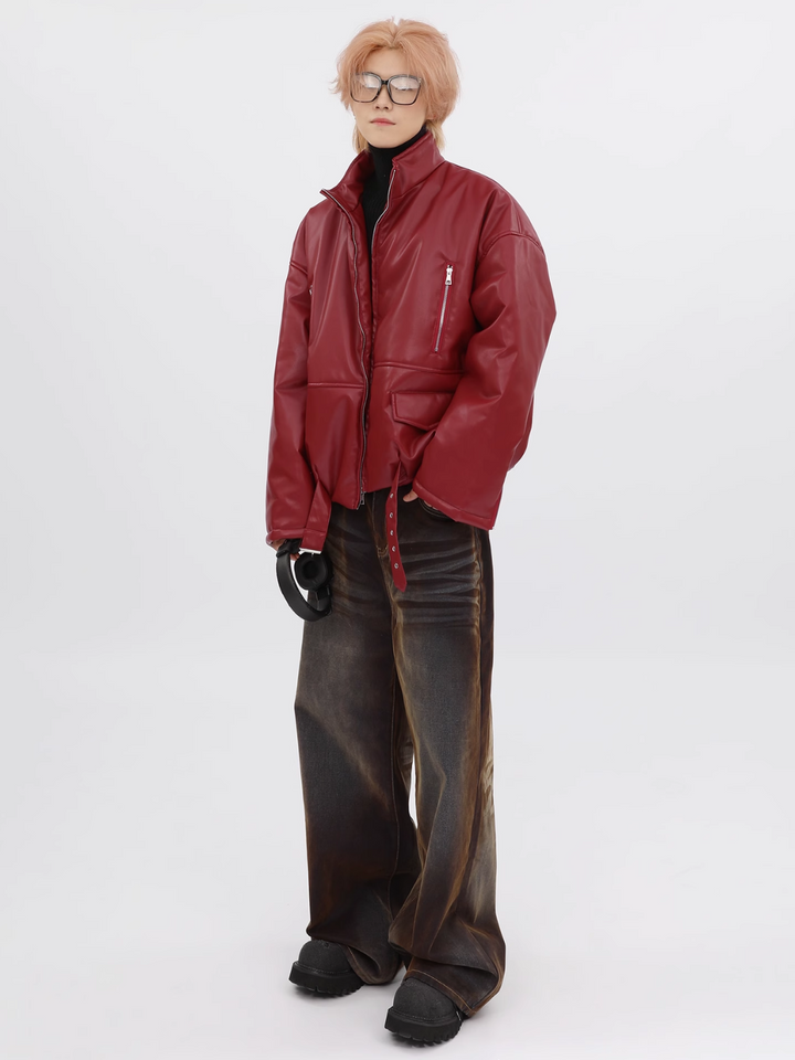 【FUTUREBOY】Korean PU leather jacket  na1713