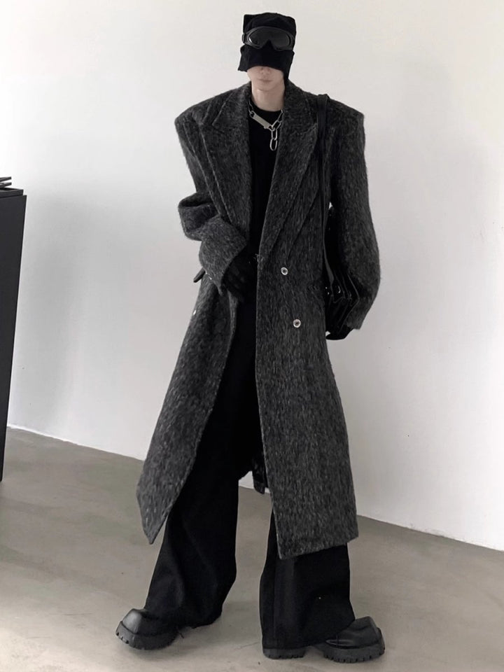 [AutumnWind]Gray Mid-Length Trench Coat na1598