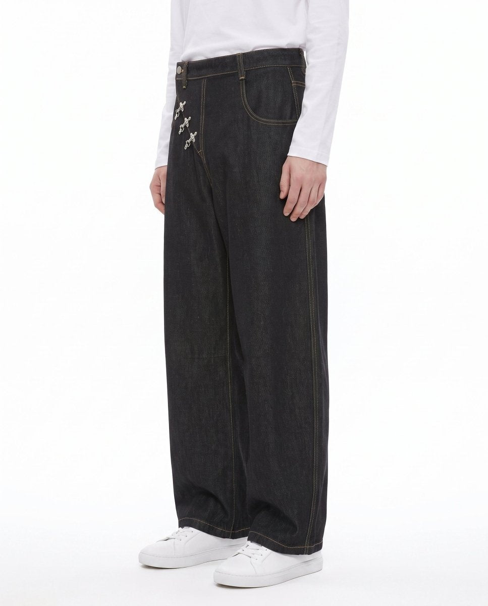 Buckle Wide Jeans na3018