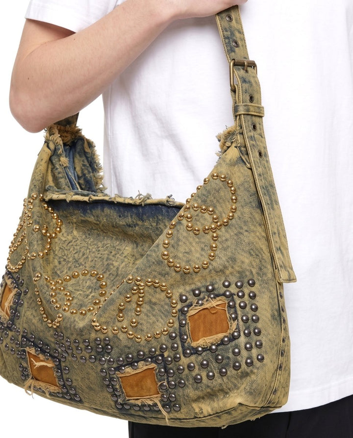 Studded Denim Bag na2901