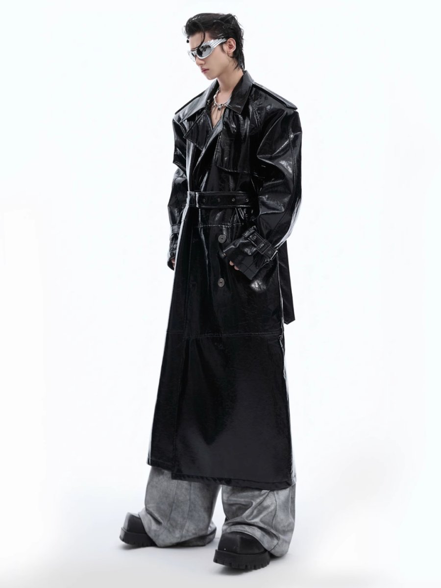 [CultureE] knee length trench coat na1528