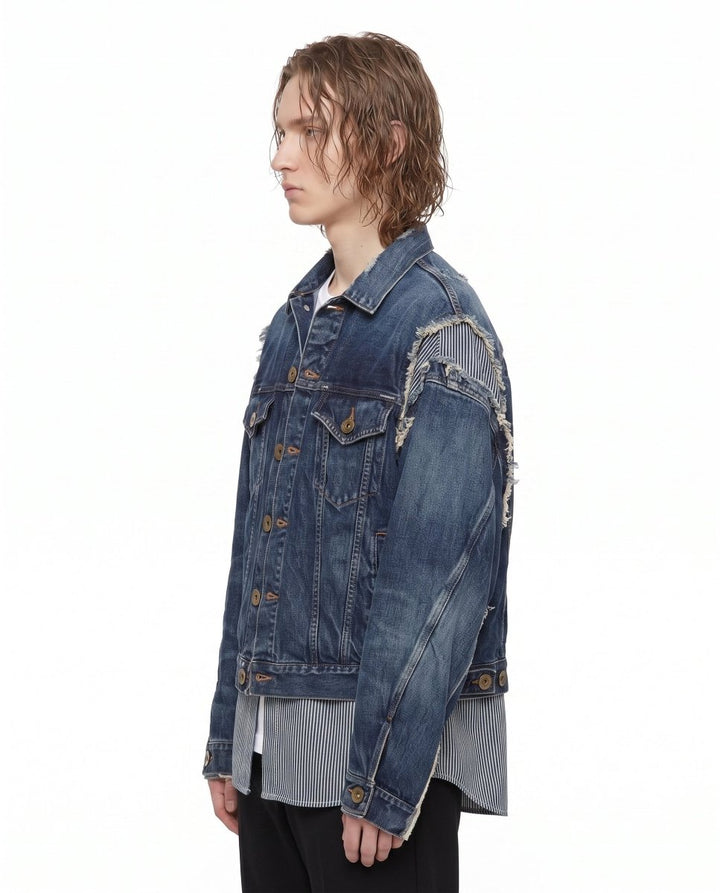 Layered Denim Jacket na3048