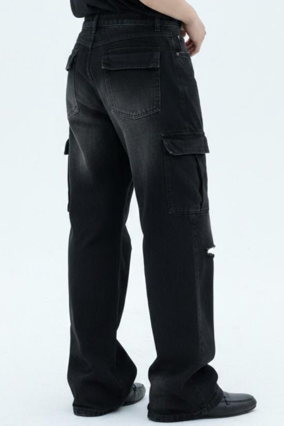 Distressed Cargo Denim  na2583