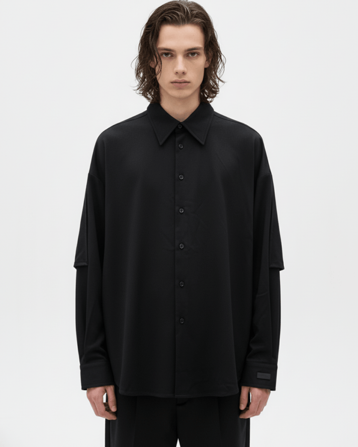 【Nanostudio】Oversized Minimal Shirt na2227