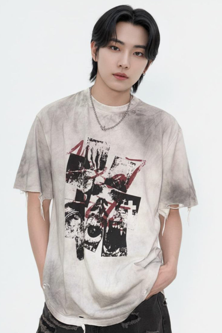 Distressed T-shirt  na2604