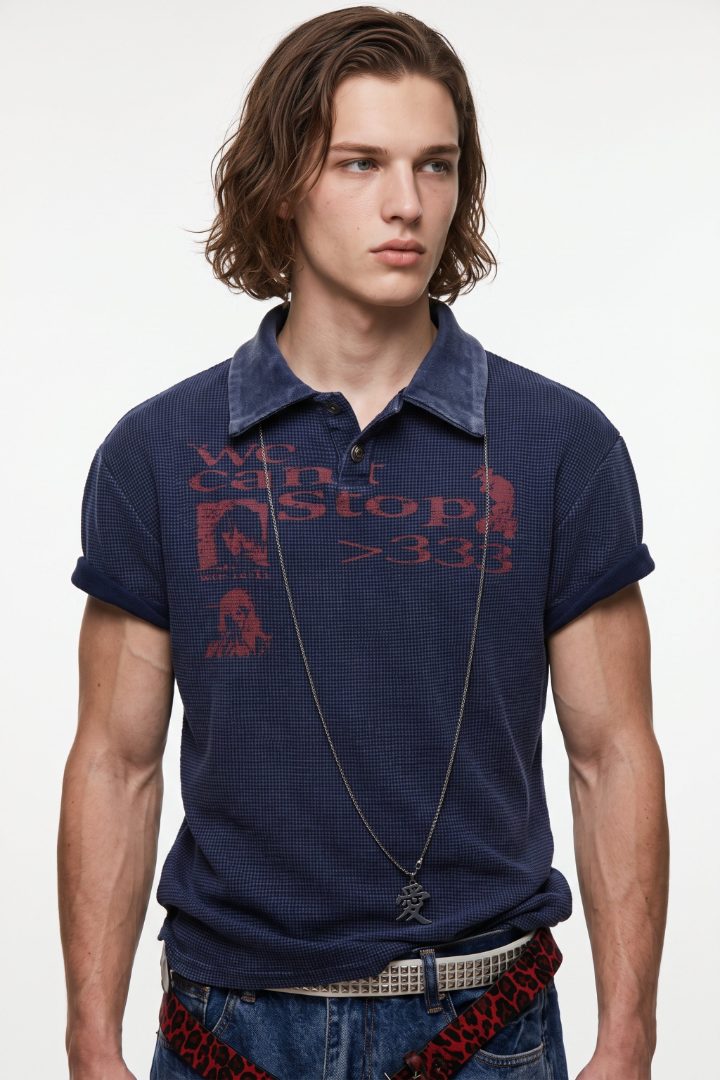 Textured Polo  na2662