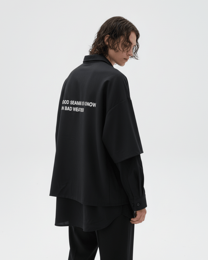 【Nanostudio】Oversized Minimal Shirt na2227