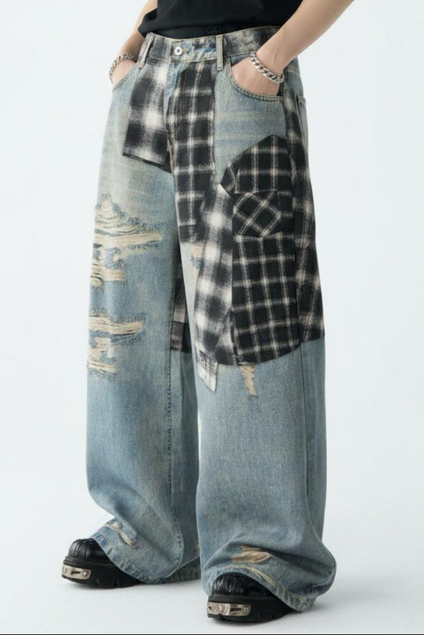 Patchwork Denim Jeans  na2550