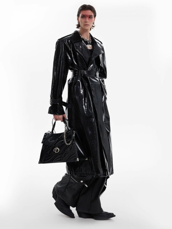 [CultureE] knee length trench coat na1528