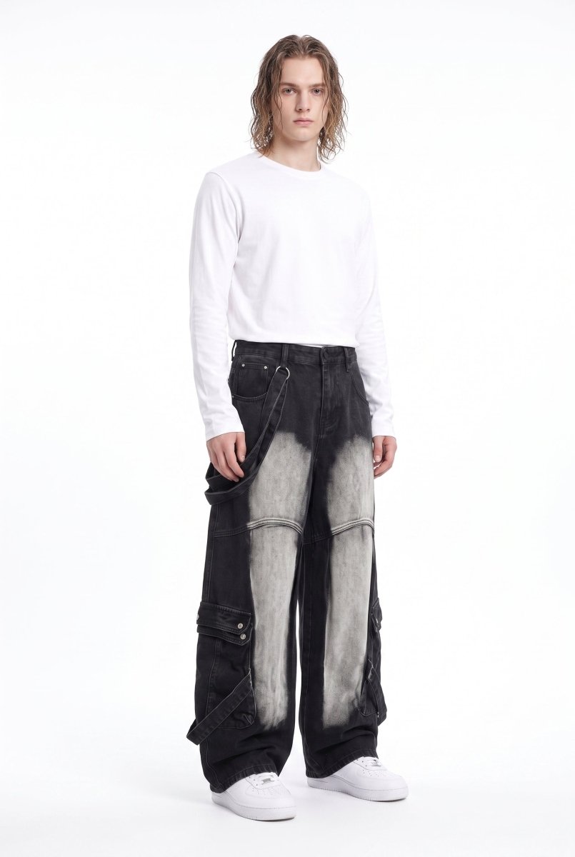 Bleached Cargo Jeans na2853